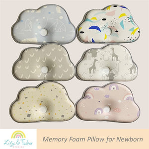 different accessories such as pillows, changing pad, foldable mat