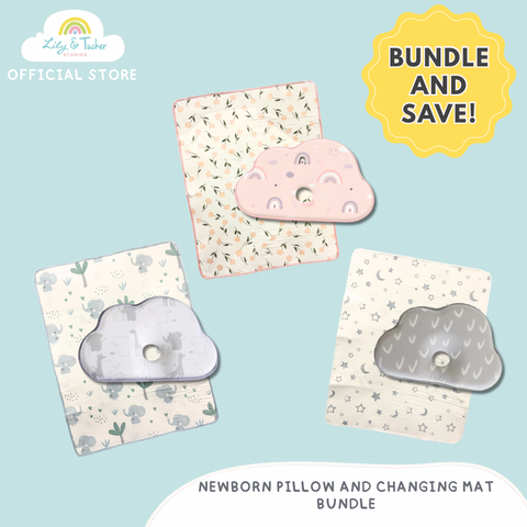 Memory Foam Baby Pillow + Changing Mat Bundle