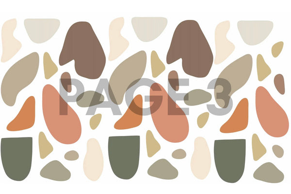 The Printerie Wall Sticker Decals - Earthy Abstract