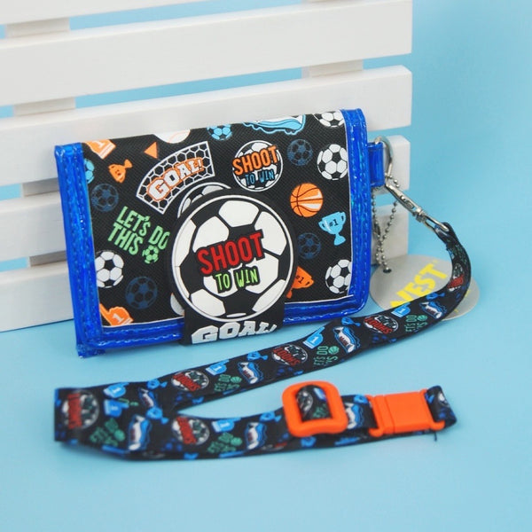 Vest Trifold Kids Wallet with Lanyard