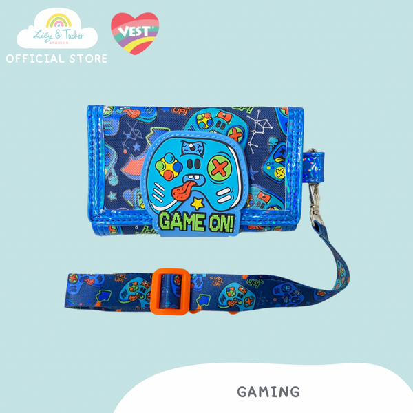 Vest Trifold Kids Wallet with Lanyard