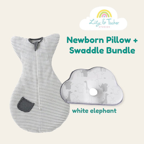 Memory Foam Baby Pillow + Swaddle Bundle