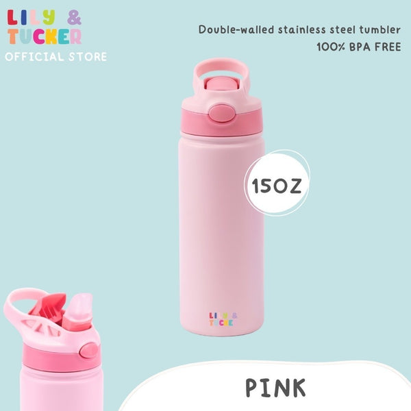 Lily and Tucker Stainless Steel Tumbler 15oz with Personalized Laser Name Engraving