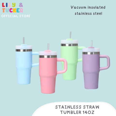 Lily and Tucker Personalized Stainless Straw Tumbler 14oz