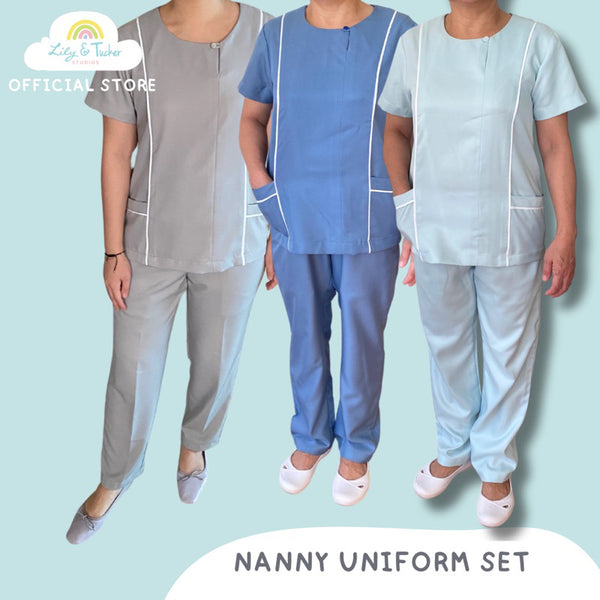 Lily and Tucker Round Neck Nanny Yaya Uniform Set