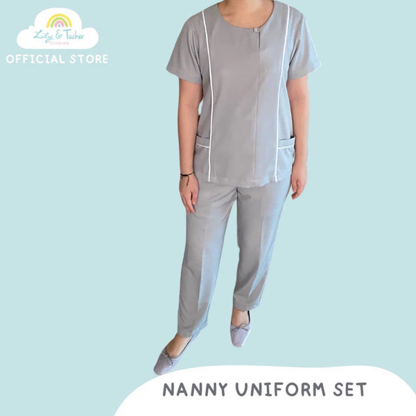 Lily and Tucker Round Neck Nanny Yaya Uniform Set