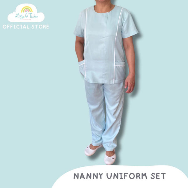 Lily and Tucker Round Neck Nanny Yaya Uniform Set