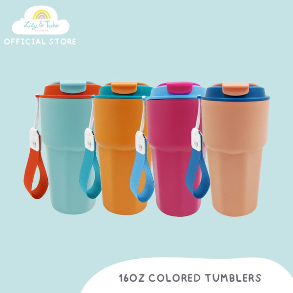 Lily and Tucker Colored Stainless Thermos Tumbler Cup 16OZ