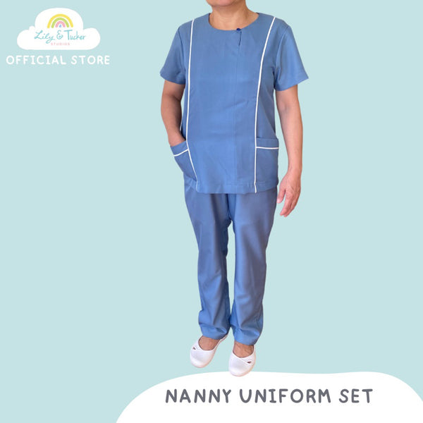 Lily and Tucker Round Neck Nanny Yaya Uniform Set