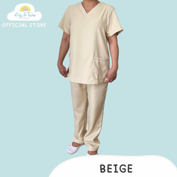 Lily and Tucker Maid Nanny Vneck Uniform Scrubs Set