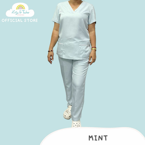Lily and Tucker Maid Nanny Vneck Uniform Scrubs Set