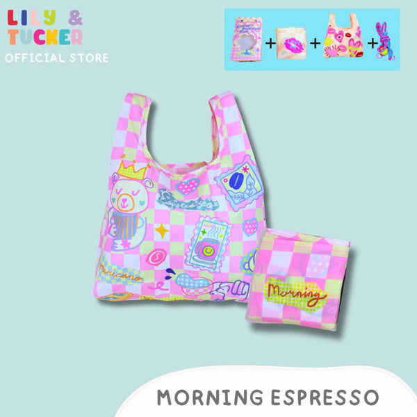 Cute Foldable Shopping Bag with Adjustable Lanyard