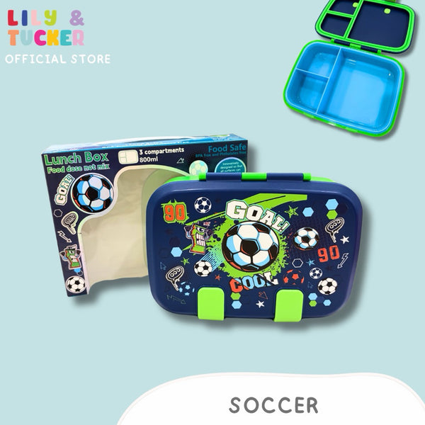 Kiddie Bento Lunch Box with removable tray and silicone clip 800ml