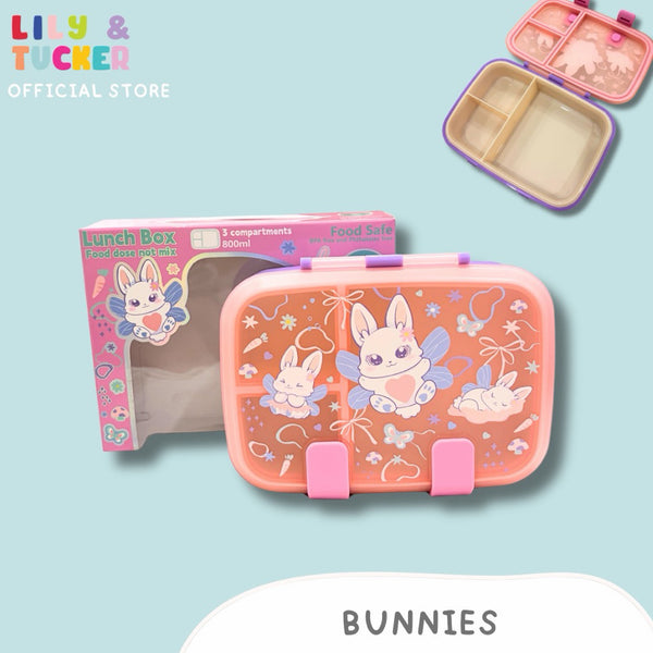 Kiddie Bento Lunch Box with removable tray and silicone clip 800ml