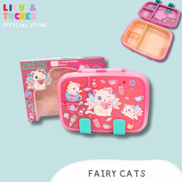 Kiddie Bento Lunch Box with removable tray and silicone clip 800ml