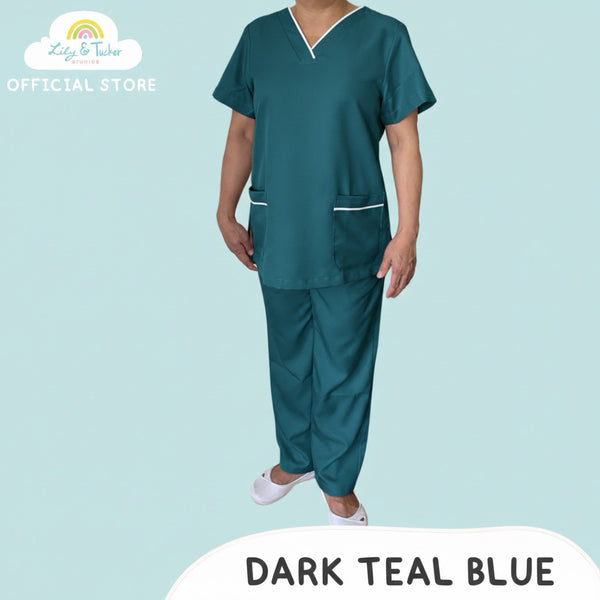 Lily and Tucker Maid Nanny Vneck Uniform Scrubs Set