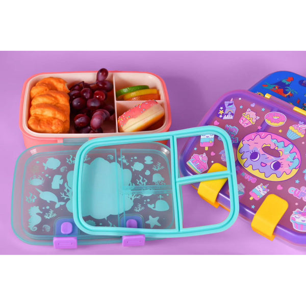 Kiddie Bento Lunch Box with removable tray and silicone clip 800ml