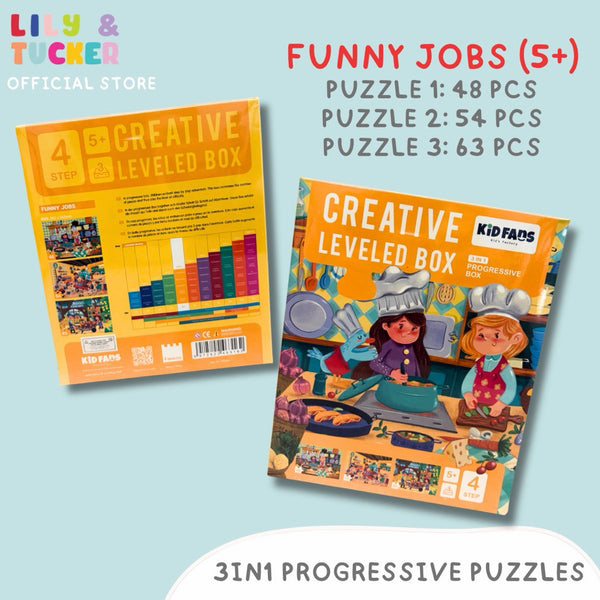 Kid Fans 3in1 Progressive Puzzles for 5-7+ years old