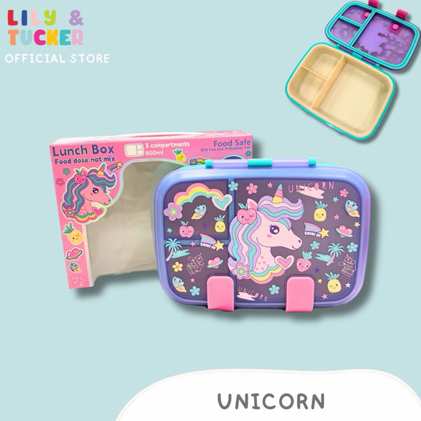 Kiddie Bento Lunch Box with removable tray and silicone clip 800ml