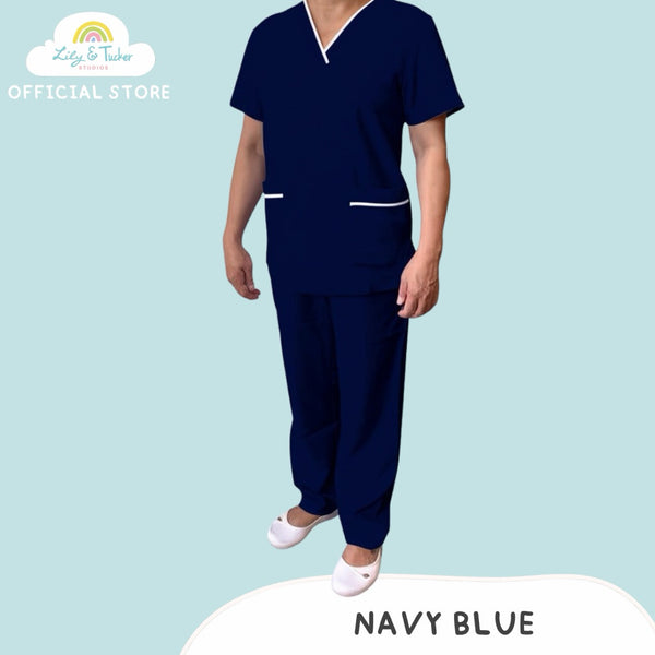 Lily and Tucker Maid Nanny Vneck Uniform Scrubs Set