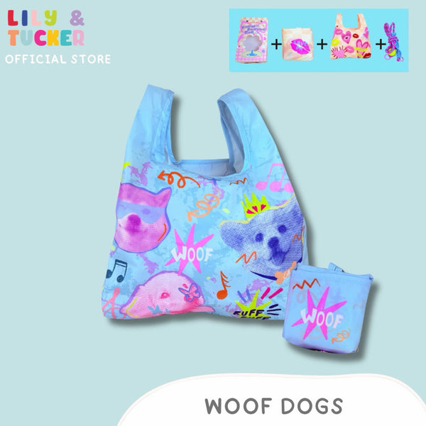 Cute Foldable Shopping Bag with Adjustable Lanyard