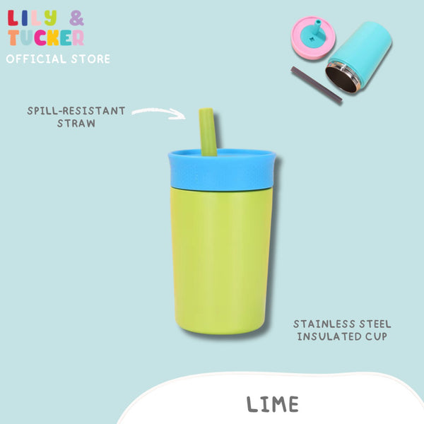 Lily and Tucker Personalized Stainless Kids Straw Cup 12oz