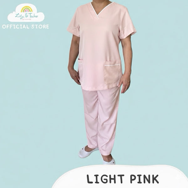 Lily and Tucker Maid Nanny Vneck Uniform Scrubs Set
