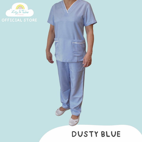 Lily and Tucker Maid Nanny Vneck Uniform Scrubs Set