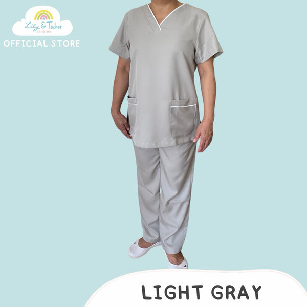 Lily and Tucker Maid Nanny Vneck Uniform Scrubs Set