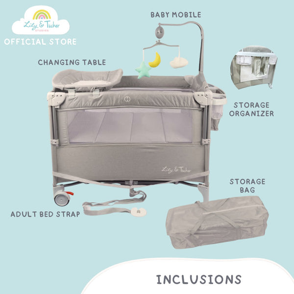Lily and Tucker Riley 3-in-1 Convertible Pack and Play (Crib, Playpen, Co-sleeper)