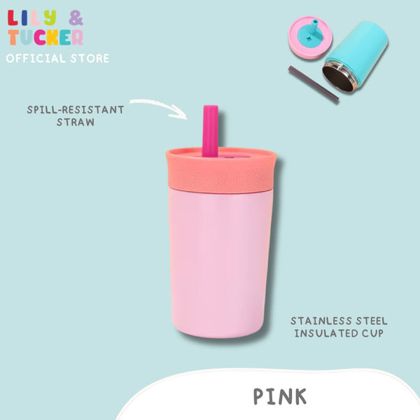 Lily and Tucker Personalized Stainless Kids Straw Cup 12oz