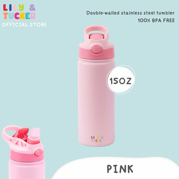 Lily and Tucker Stainless Steel Tumbler 15oz with Personalized Laser Name Engraving
