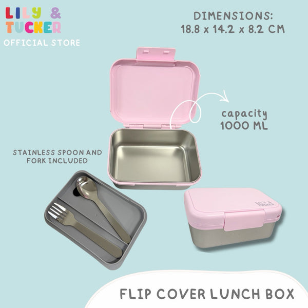 Lily and Tucker Stainless Flip Cover Lunch Box