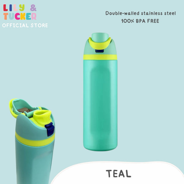 Lily and Tucker Flip Straw Lid Stainless Steel Tumbler 24OZ