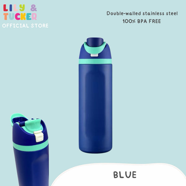 Lily and Tucker Flip Straw Lid Stainless Steel Tumbler 24OZ