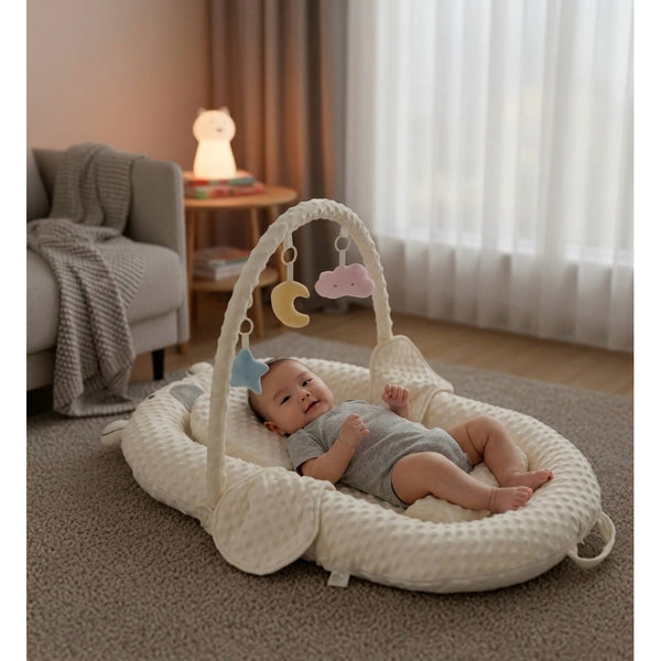 Lily and Tucker Bear Pod 3in1 Multipurpose Baby Nest Lounger Anti-startle Bed Nest with Wedge