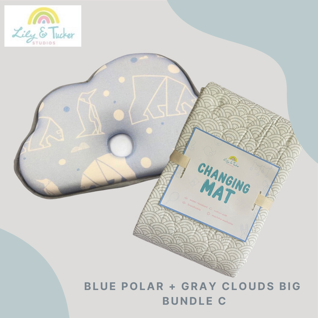 Memory Foam Baby Pillow + Changing Mat Bundle