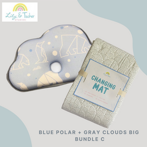 Memory Foam Baby Pillow + Changing Mat Bundle