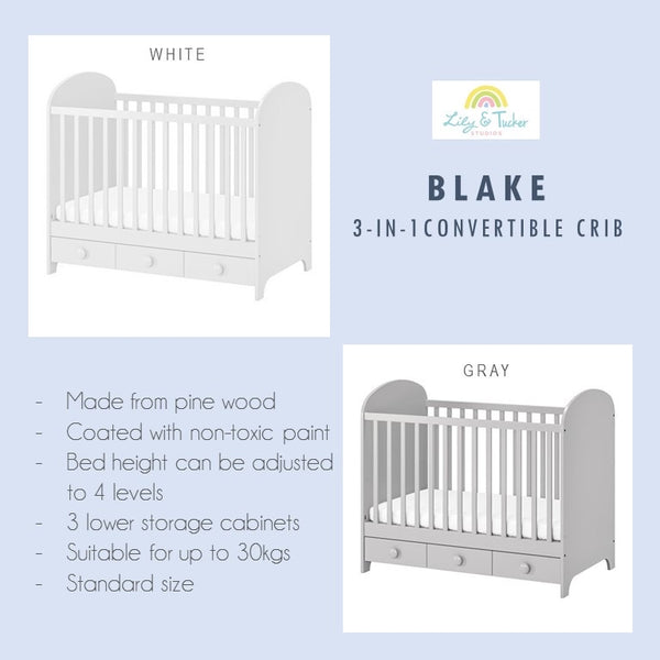 Blake 3in1 Convertible Crib