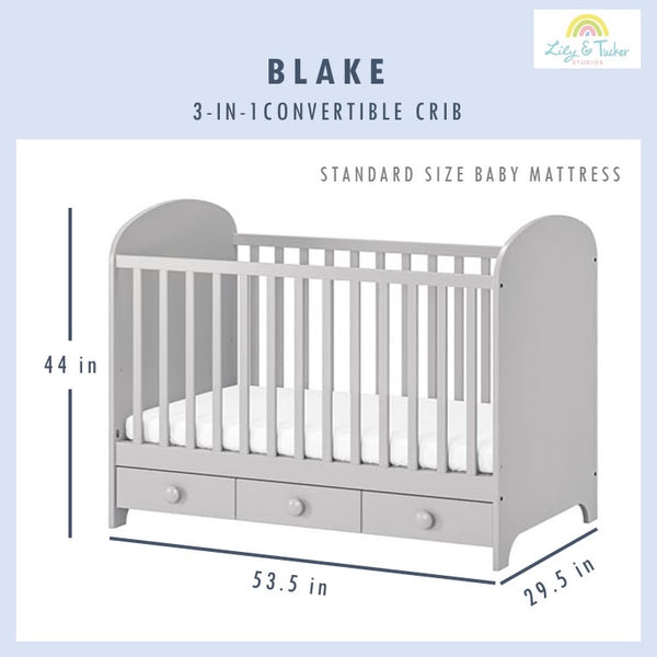 Blake 3in1 Convertible Crib