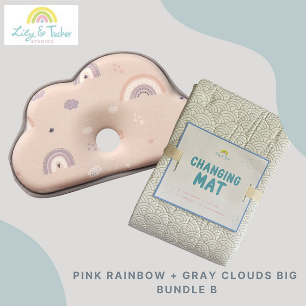 Memory Foam Baby Pillow + Changing Mat Bundle